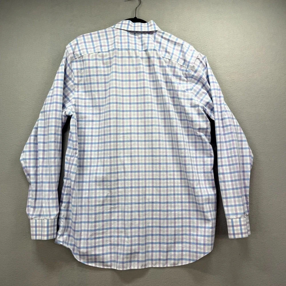 Banana Republic Shirt Mens XL Check Plaid Non-Iron Tailored Slim‎ Fit Button Up